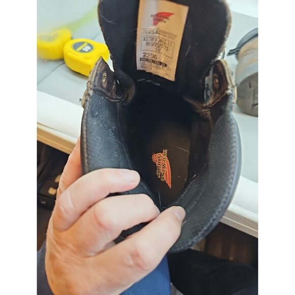 Mens Red Wing Shoes Work Boots Brown Steel Toe ASTM F 2413-11 Sz 12 - Picture 9 of 11